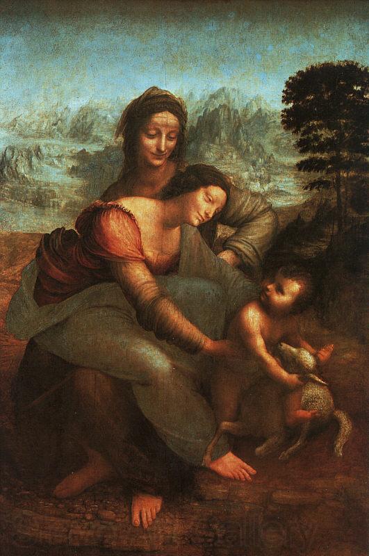  Leonardo  Da Vinci Virgin and Child with St Anne Norge oil painting art